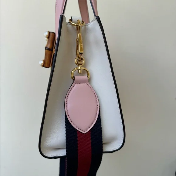 NEW IN BOX GUCCI Nappa Small Bamboo Buckle Top Handle Bag Perfect Pink - Picture 12 of 13